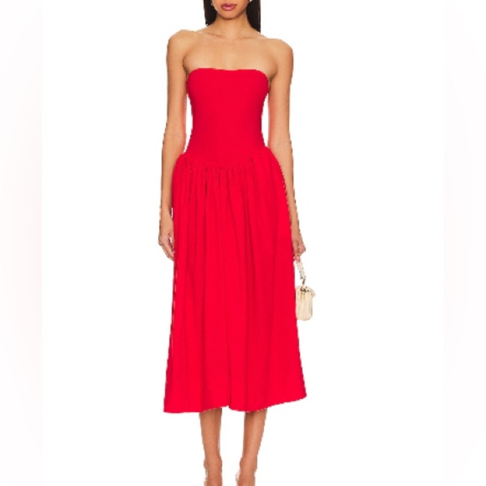 FREE PEOPLE Tube Dress in Red